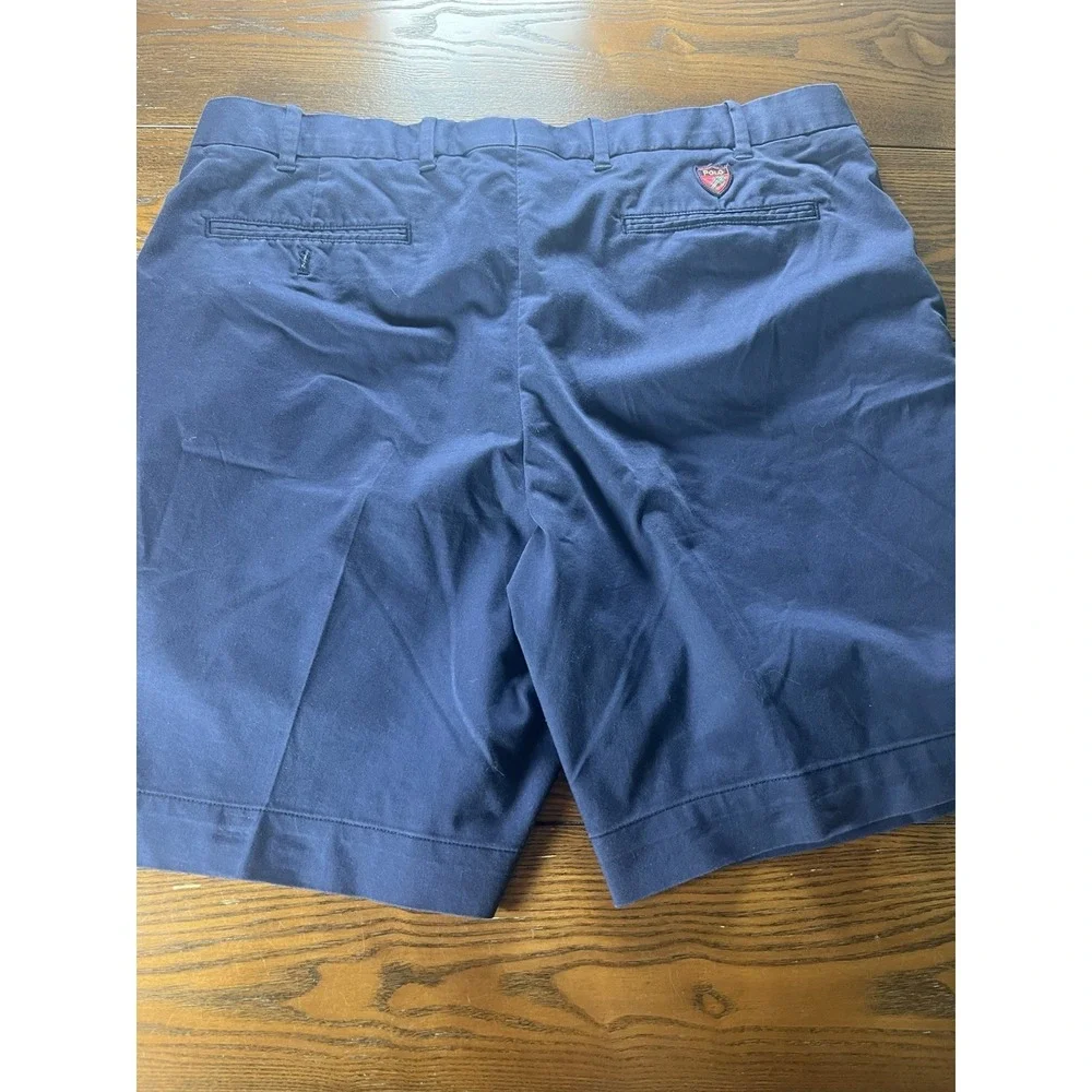 Polo Ralph Lauren Golf Shorts Mens 36 Blue Chino Front Zip Fly Preppy Classic